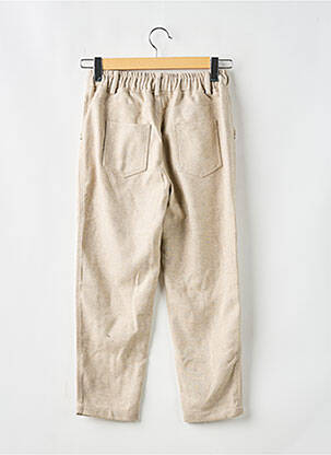 Pantalon 7/8 talie elastică mărime normală bej LILI SIDONIO femeie