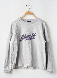 Hanorac serigrafie mâneci lungi gri IKKS femme