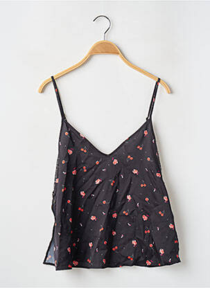 Top/caraco efect material satinat negru GIRLS IN PARIS femeie