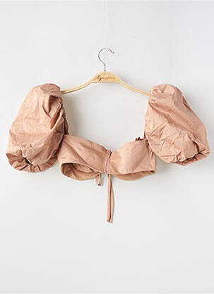 Top elasticitate mâneci scurte bej HOUSE OF CB LONDON femeie