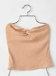 Top elasticitate fără mâneci bej SANS MARQUE femme