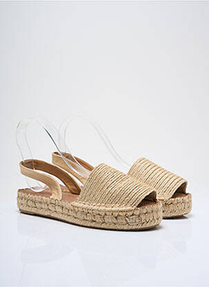 Espadrile vârf deschis toc plat până la 3 cm bej ALOHAS femeie