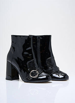 Botine/ghete material neted toc de 7 la 9 cm negru MELLOW YELLOW femeie