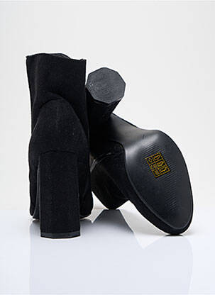 Botine/ghete toc pătrat toc de 7 la 9 cm negru QUANTICLO femeie