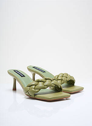 Mulete/Saboți verde QUANTICLO femeie