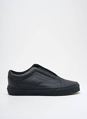 Adidași material neted vârf rotund negru VANS unisex