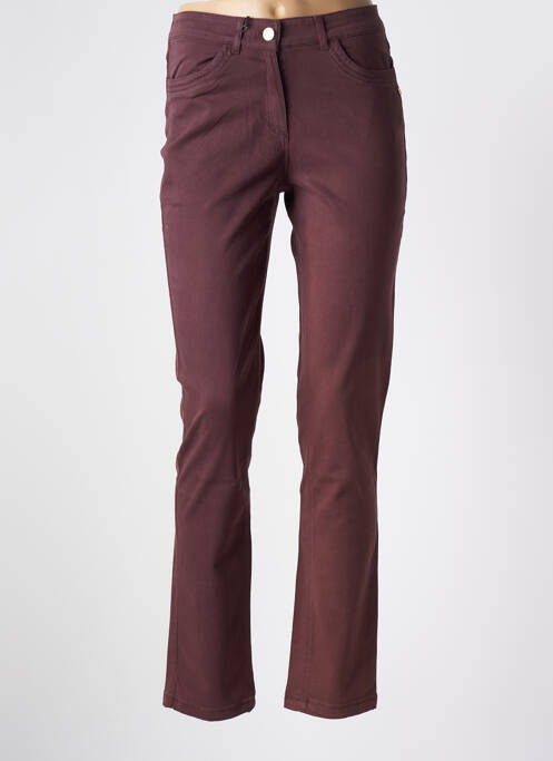 Pantalon slim maro ÉTYMOLOGIE femeie