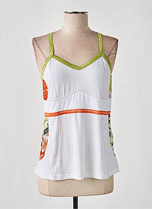 Top țesătură jersey bretele subțiri alb CREATIVE BY femeie
