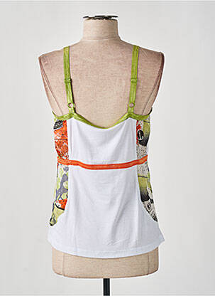 Top țesătură jersey bretele subțiri alb CREATIVE BY femeie