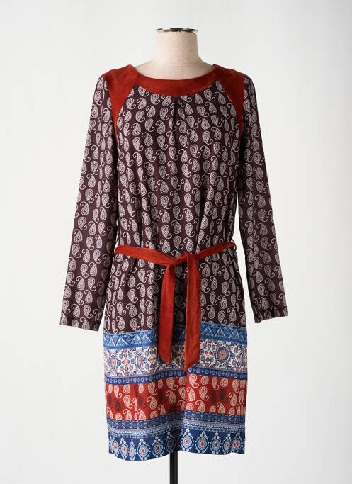 Rochie scurtă maro IMPULSION femeie