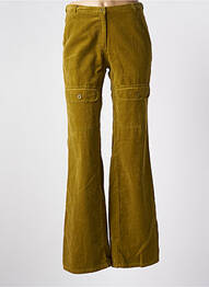 Pantalon evazat talie înaltă talie cu cleme verde PETIT BATEAU fată
