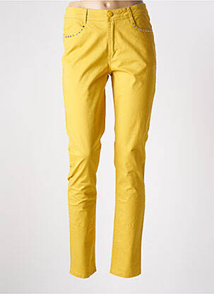 Pantalon slim galben YOULINE femeie