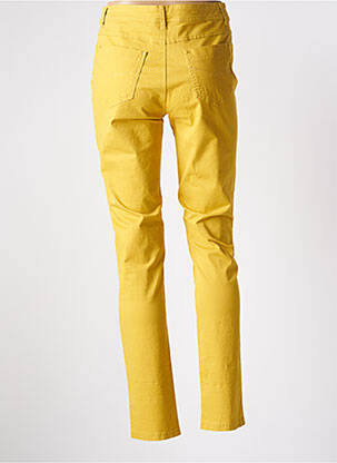 Pantalon slim țesătură poplin mărime normală galben YOULINE femeie