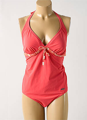 Costum de baie dintr-o singură piesă efect material satinat top sutien modelat roz TRIUMPH femeie