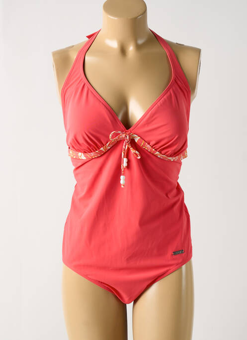 Costum de baie dintr-o singură piesă efect material satinat top sutien modelat roz TRIUMPH femme