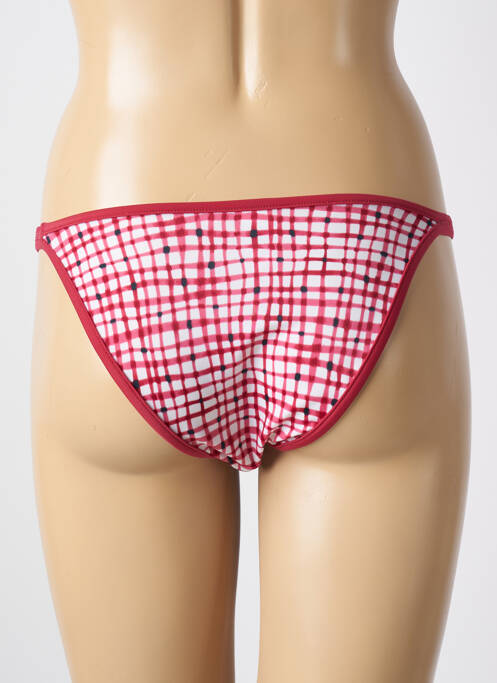 Chiloți de baie efect material satinat bikini roșu TRIUMPH femme