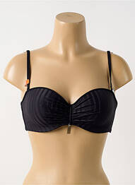 Sutien de costum de baie elasticitate top bentiță negru CHERRY BEACH femeie