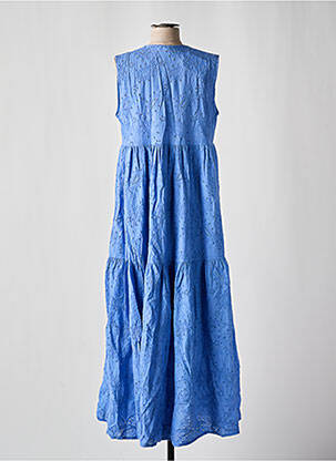 Rochie lungă croială evazată fără mâneci albastru BANDITAS FROM MARSEILLE femeie