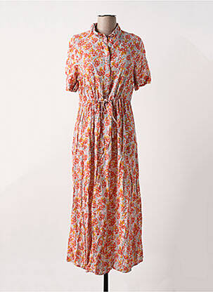 Rochie lungă portocaliu PIECES femeie