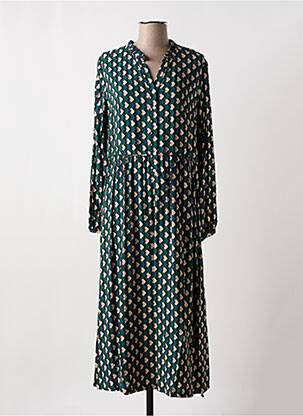 Rochie lungă mâneci lungi mâneci lungi verde C'EST BEAU LA VIE femeie