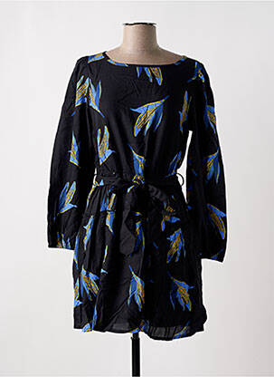 Rochie scurtă croială fluidă mâneci lungi negru COMPAÑIA FANTASTICA femeie