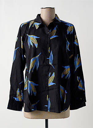 Cămașă imprimeu floral mâneci lungi negru COMPAÑIA FANTASTICA femme