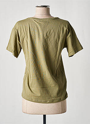 Tricou imprimeu fantezie mâneci scurte verde PIECES femeie
