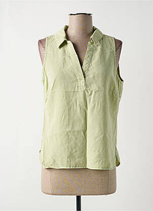 Bluză țesătură poplin fără mâneci verde VERO MODA femeie