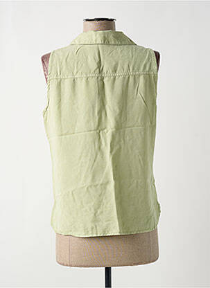 Bluză țesătură poplin fără mâneci verde VERO MODA femeie