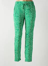 Pantalon drept țesătură poplin talie înaltă verde VERO MODA femme