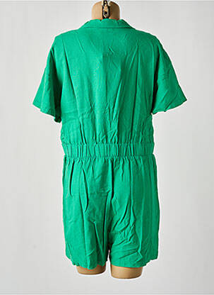Salopetă scurtă țesătură crep mâneci scurte verde VERO MODA femeie