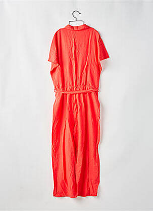 Salopetă-pantalon țesătură crep mâneci scurte roșu C'EST BEAU LA VIE femeie