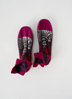 Papuci/Pantofi de casă roz BERTHE AUX GRANDS PIEDS fată