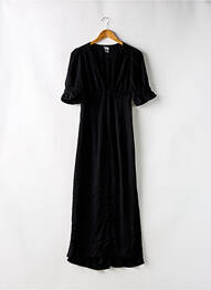 Rochie lungă croială evazată mâneci scurte negru JANE WOOD femme