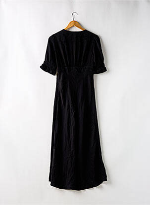 Rochie lungă mâneci scurte mâneci scurte negru JANE WOOD femeie