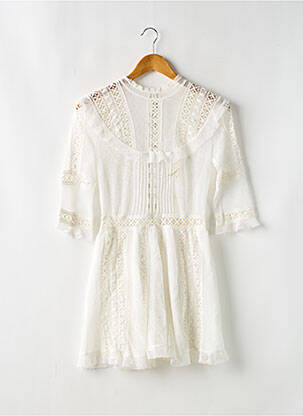 Rochie scurtă mâneci 3/4 mâneci 3/4 alb FOR LOVE & LEMONS femeie
