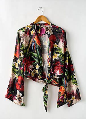 Bluză imprimeu floral mâneci lungi negru NGHTBRD femeie