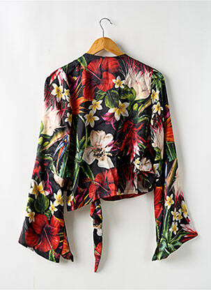 Bluză imprimeu floral mâneci lungi negru NGHTBRD femeie