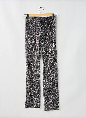 Pantalon evazat talie elastică talie înaltă negru BROWNIE femeie