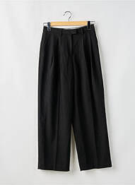Pantalon larg închidere cu fermoar sub clapetă cu cârlig talie înaltă negru NA-KD femeie