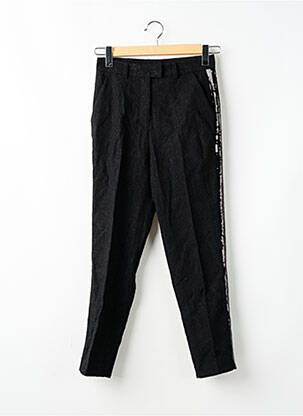 Pantalon drept talie cu cleme talie înaltă negru IDANO femeie