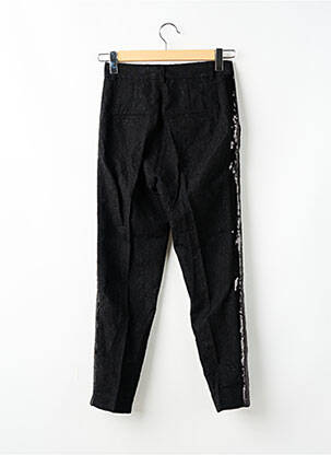 Pantalon drept talie cu cleme talie înaltă negru IDANO femeie