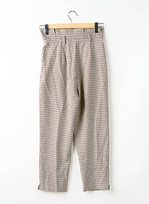 Pantalon drept talie cu cleme talie înaltă bej FIND. femeie