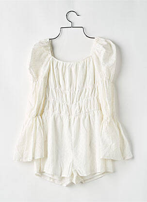 Salopetă scurtă alb BOOHOO femeie