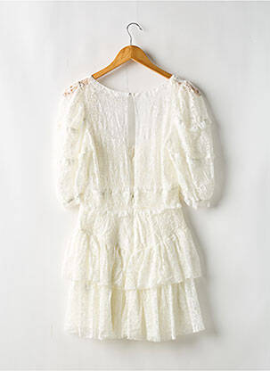 Rochie scurtă croială evazată mâneci scurte alb FOR LOVE & LEMONS femeie