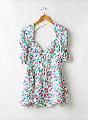 Rochie scurtă croială evazată mâneci scurte alb FOR LOVE & LEMONS femeie
