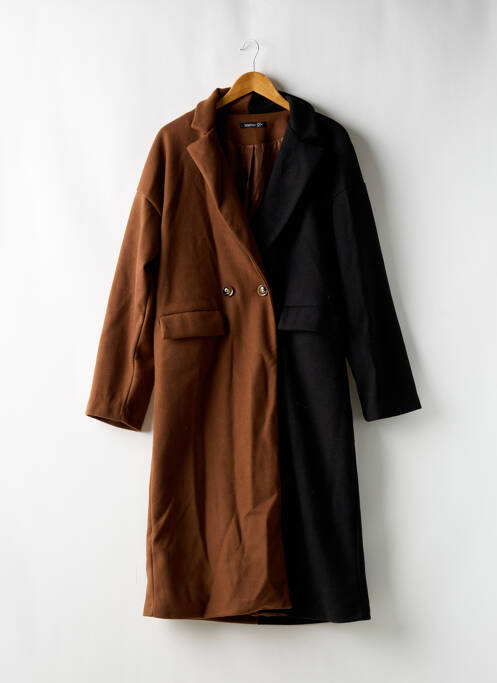 Palton lung maro BOOHOO femeie