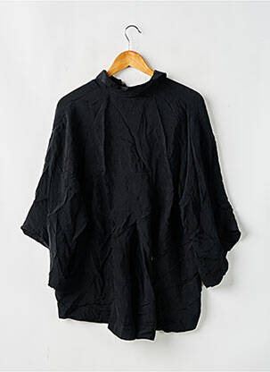 Cămașă croială fluidă mâneci 3/4 negru AMERICAN VINTAGE femeie