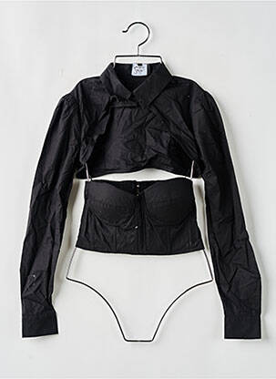 Twin-set închidere cu nasturi pe față negru PEPE JEANS X DUA LIPA femeie