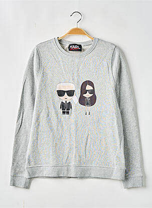 Hanorac serigrafie mâneci lungi gri KARL LAGERFELD femeie